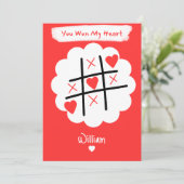 ミニマパーソナライズされたリストのバレンタインデー シーズンカード (スタンド正面)