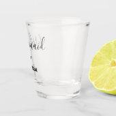 ミニマパーソナライズされたリストのブライドメイドカスタム贈呈 ショットグラス (右)