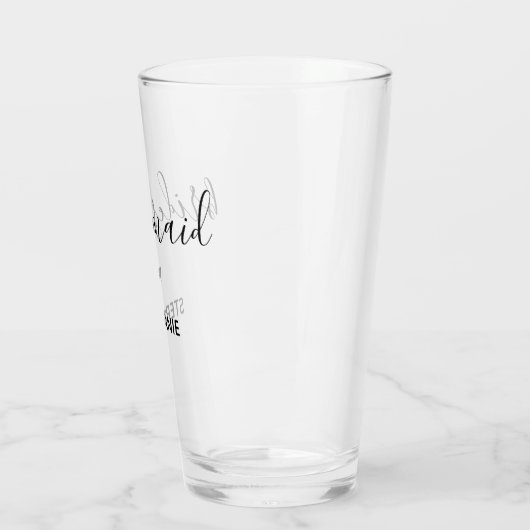 ミニマパーソナライズされたリストのブライドメイドカスタム贈呈 タンブラーグラス (左)