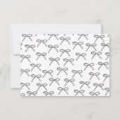 ミニマパーソナライズされたリストの弓の名前 ノートカード (裏面)