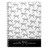 ミニマパーソナライズされたリストの弓の名前 ノートブック (正面)