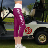 ミニマパーソナライズされたリストシックワインホワイトネームYoga カプリレギンス