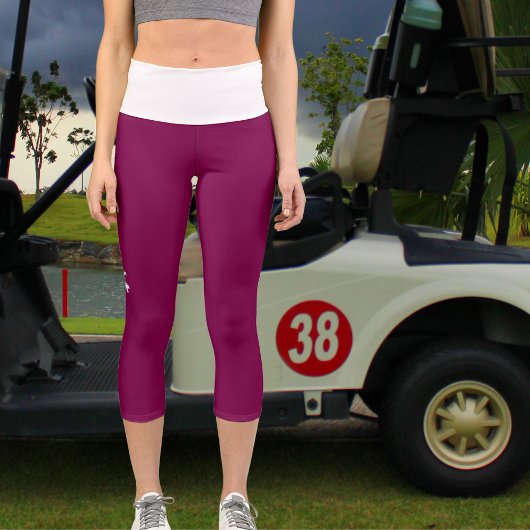 ミニマパーソナライズされたリストシックワインホワイトネームYoga カプリレギンス