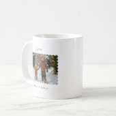 ミニマパーソナライズされたリストシンプルのスキャロプ写真 コーヒーマグカップ (正面左)