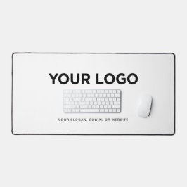 ミニマパーソナライズされたリストシンプルのロゴと文字 デスクマット