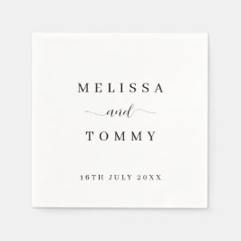 ミニマパーソナライズされたリストシンプルスタイルエレガント スタンダードカクテルナプキン