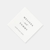 ミニマパーソナライズされたリストシンプルスタイルエレガント スタンダードカクテルナプキン (角)