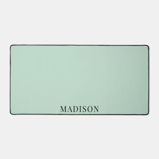 ミニマパーソナライズされたリストタイポグラフィグ無地のリーン デスクマット (正面)