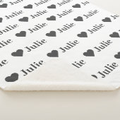 ミニマパーソナライズされたリストハート毛布 シェルパブランケット (3/4)