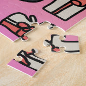 ミニマパーソナライズされたリストホリデーキャットズギフトスクエア ジグソーパズル (側面)