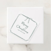 ミニマパーソナライズされたリストボウデザインクリスマスパーティー フェイバータグ (インサイチュ)