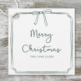 ミニマパーソナライズされたリストボウデザインクリスマスパーティー フェイバータグ