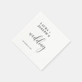 ミニマパーソナライズされたリストモダンエレガントな結婚式 スタンダードカクテルナプキン (角)