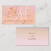 ミニマパーソナライズされたリストモダンピーチファズ 名刺 (正面/裏面)