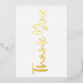 ミニマパーソナライズされたリストモダンホワイトありがとう 箔シーズンカード (正面)