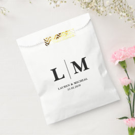 ミニマパーソナライズされたリストモノグラムイニシャル結婚ズ フェイバーバッグ