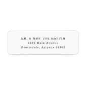 ミニマパーソナライズされたリスト差出人住所 ラベル (正面)