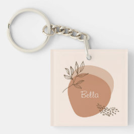 ミニマパーソナライズされたリスト抽象デザイン | キーホルダー