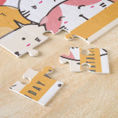 ミニマパーソナライズされたリスト猫オレンジパズル8"x10" ジグソーパズル (側面)