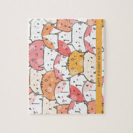 ミニマパーソナライズされたリスト猫オレンジパズル8"x10" ジグソーパズル