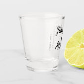 ミニマパーソナライズされたリスト結婚のショットグラス ショットグラス (左)