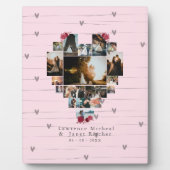 ミニマパーソナライズされたリスト18ハート型フォトギフト フォトプラーク (正面)