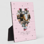 ミニマパーソナライズされたリスト18ハート型フォトギフト フォトプラーク (側面)