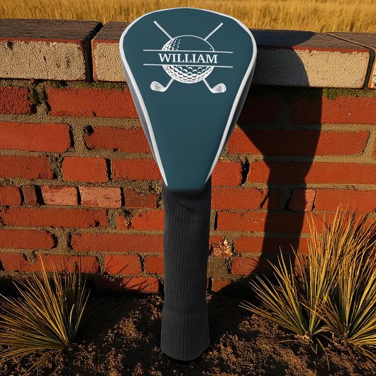 ミニマパーソナライズされたリスト・ゴルファー名海軍 ゴルフヘッドカバー