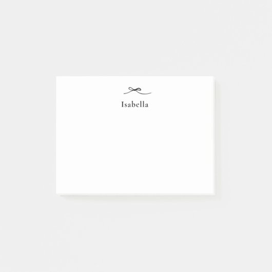 ミニマパーソナライズされたリストPost-It NotesとBow ポストイット (正面)