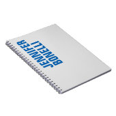 ミニマパーソナライズされたリモダンズムはっきりした文字ブルー ノートブック (右側)