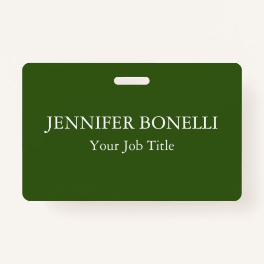 ミニマパーソナライズされたル林の緑カスタマイズ バッジ (正面)