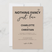 ミニマファンシーリストのクラフトを愛す結婚るもの 招待状 (正面)