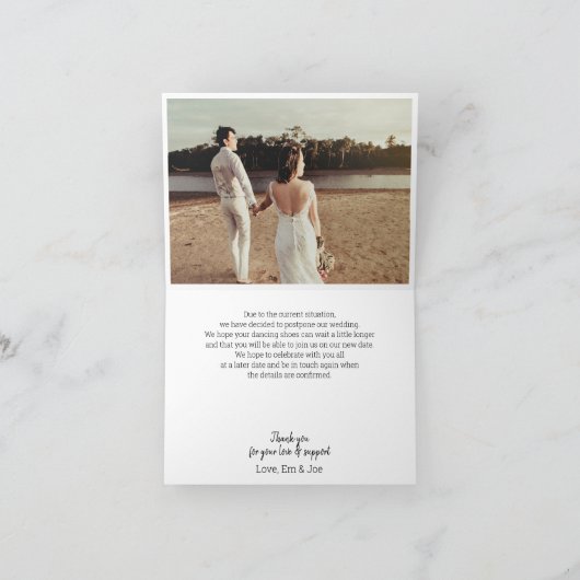 ミニマファンシーリストのモダン写真 カード (内部)