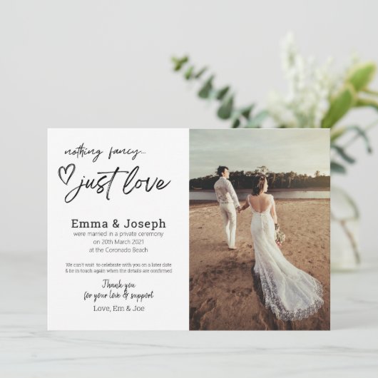 ミニマファンシーリストのモダン写真 案内状 (スタンド正面)