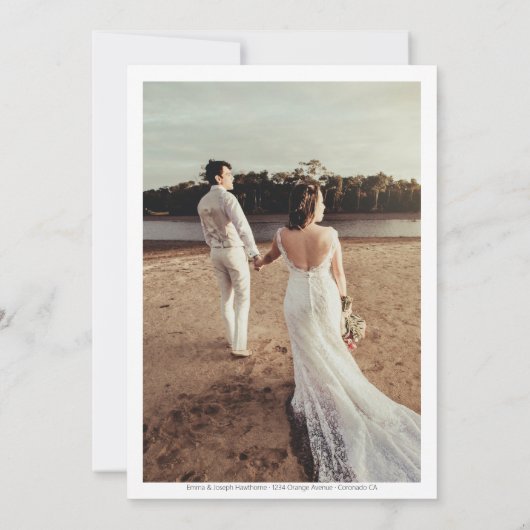 ミニマファンシーリストのモダン写真 案内状 (裏面)