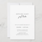 ミニマファンシーリストの写真を愛する結婚なし 招待状 (正面)