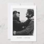 ミニマファンシーリストの写真を愛する結婚なし 招待状 (裏面)