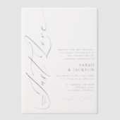 ミニマファンシーリストはモダン愛結婚だ ベラム紙招待状 (正面)