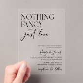 ミニマファンシーリストを愛すカジュアルる結婚ものは アクリル招待状 (インサイチュ (ポータブル))