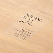 ミニマファンシーリストを愛すカジュアルる結婚ものは アクリル招待状 (レイダウン)