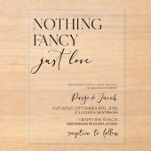 ミニマファンシーリストを愛すカジュアルる結婚ものは アクリル招待状 (正面)