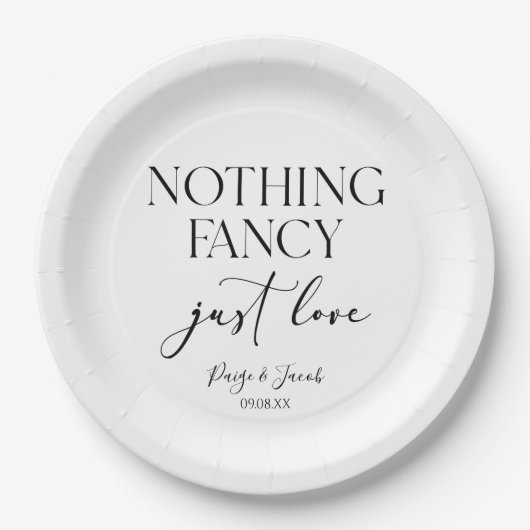 ミニマファンシーリストを愛すカジュアルる結婚ものは ペーパープレート (正面)