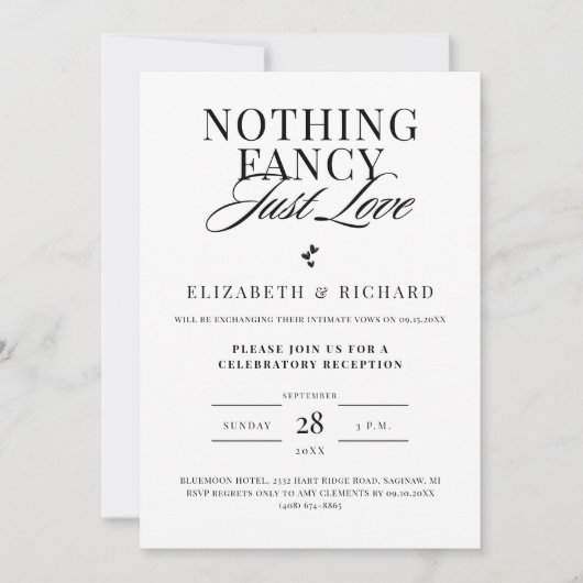 ミニマファンシーリストを愛すカジュアルる結婚ものは 招待状 (正面)