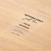 ミニマファンシーリストを愛す結婚るもの アクリル招待状 (レイダウン)