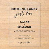 ミニマファンシーリストを愛す結婚るもの アクリル招待状 (正面)