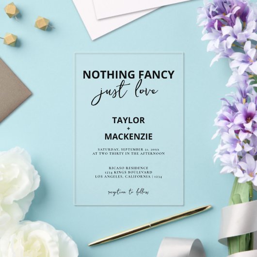 ミニマファンシーリストを愛す結婚るもの アクリル招待状 (インサイチュ (ウェディング))