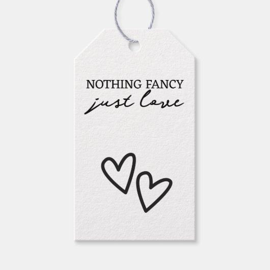 ミニマファンシーリストを愛す結婚るもの ギフトタグ (正面)