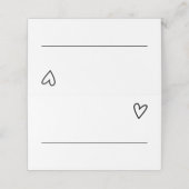 ミニマファンシーリストを愛す結婚るもの プレイスカード (外部開封)