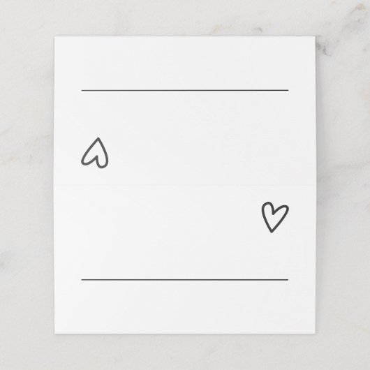 ミニマファンシーリストを愛す結婚るもの プレイスカード (外部開封)