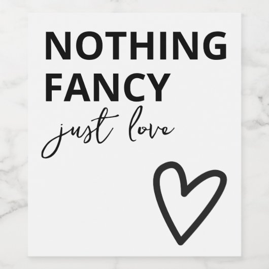 ミニマファンシーリストを愛す結婚るもの ワインラベル (シングルラベル)